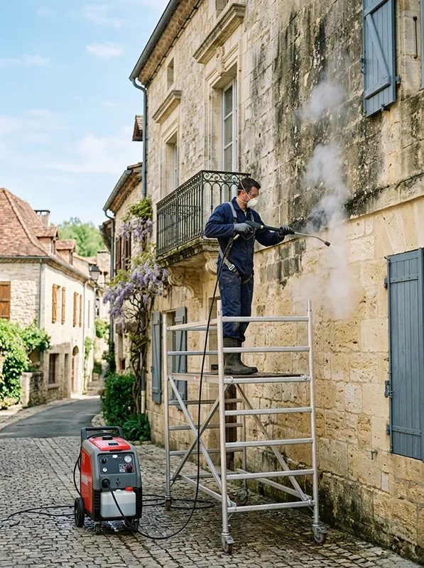 Façade de maison propre dans les Landes et le Pays-Basque