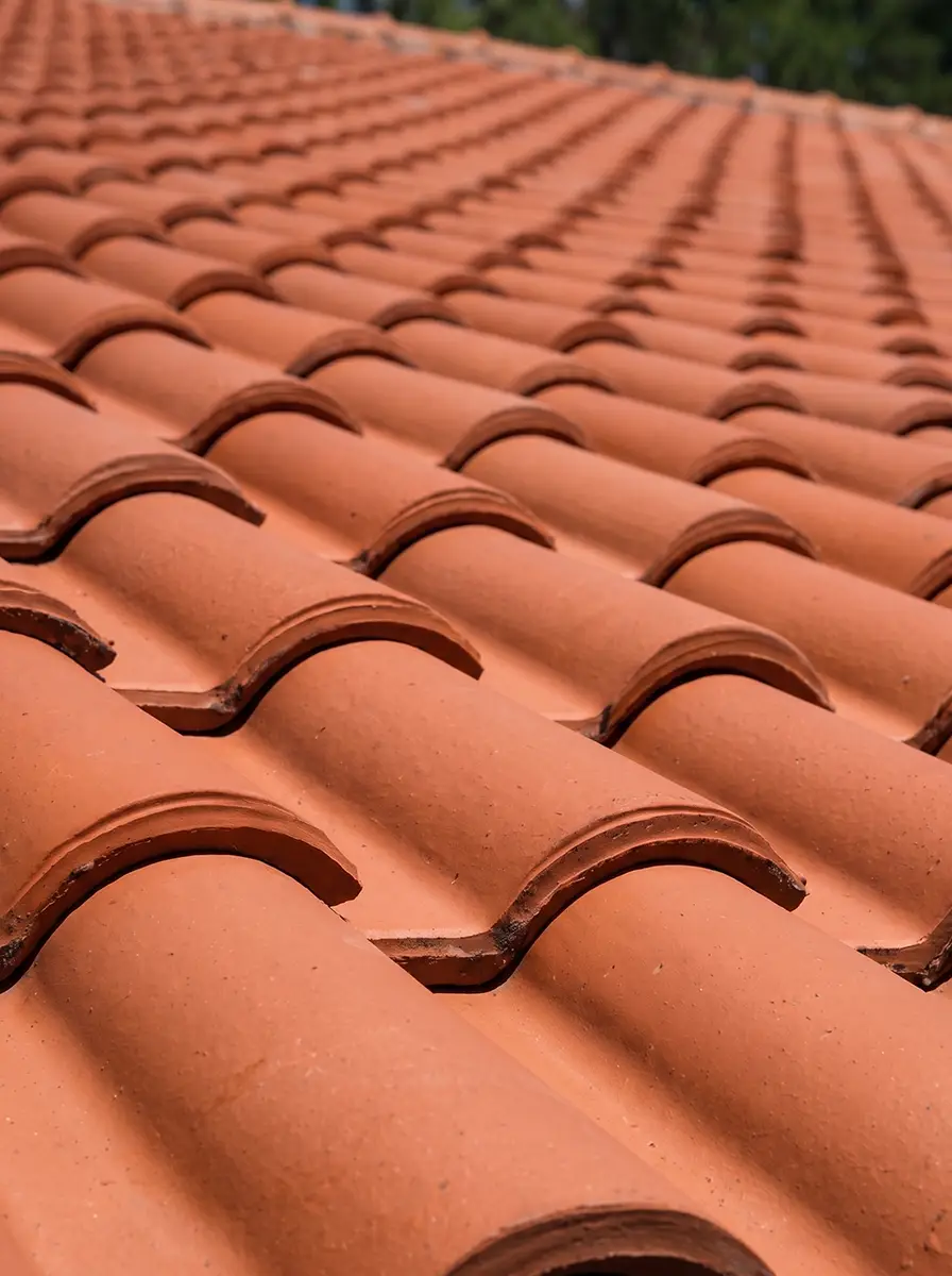 Toiture propre après nettoyage écologique à la vapeur